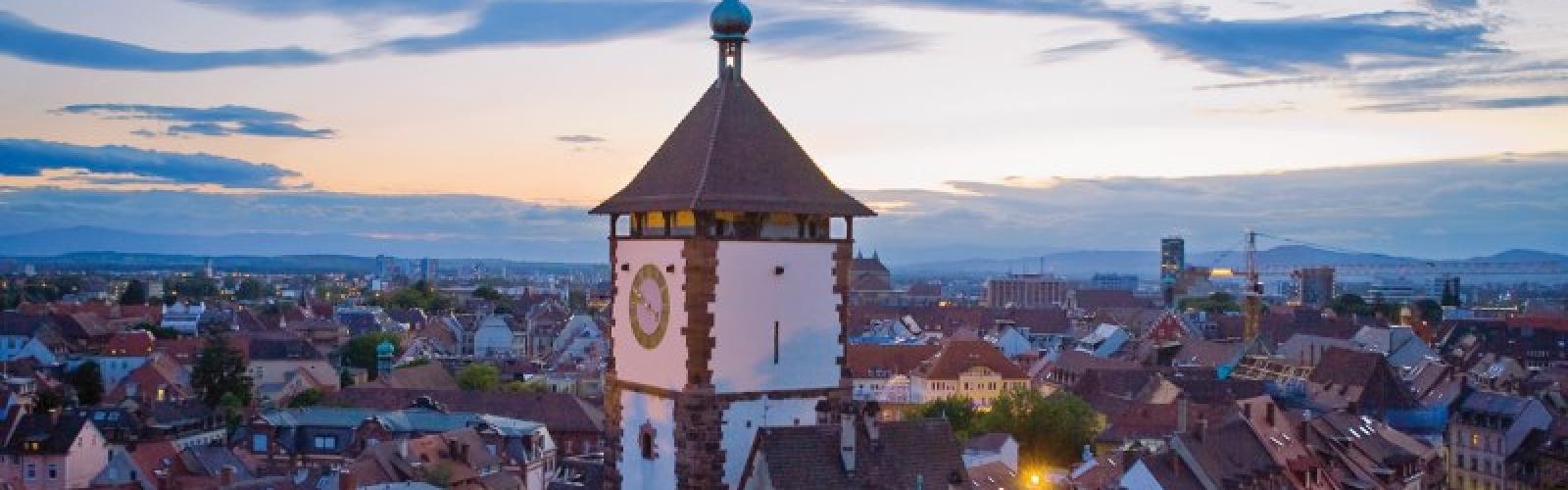 Freiburg Schwabentor, Blick über die Dächer der Stadt
