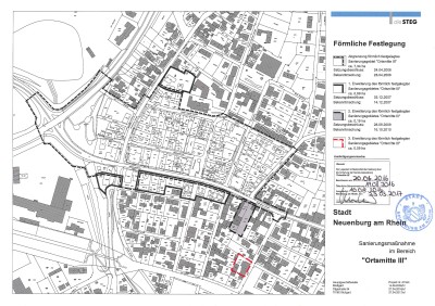 Abgrenzungsplan des Sanierungsgebietes Ortsmitte III