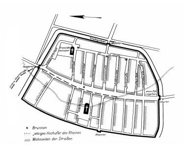 Karte mit Markierung wo man sich gerade befindet (Mühltor)